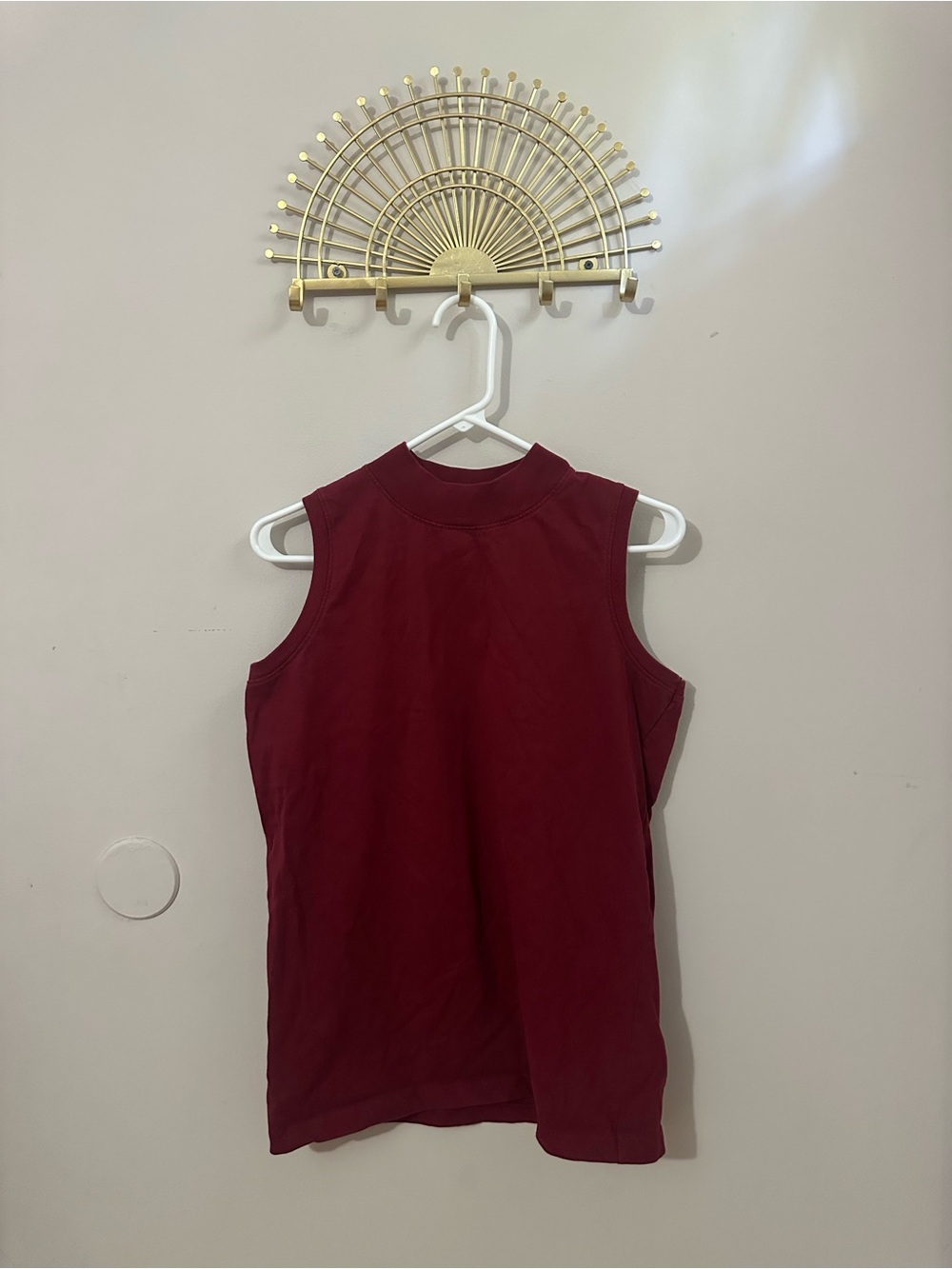Vintage GAP Sleeveless Burgundy Mock Neck Tank